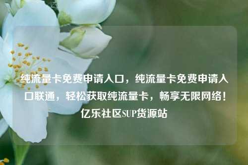 纯流量卡免费申请入口	，纯流量卡免费申请入口联通，轻松获取纯流量卡，畅享无限网络！亿乐社区SUP货源站  第1张