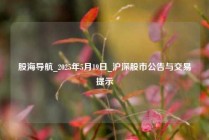 股海导航_2025年5月19日_沪深股市公告与交易提示