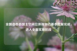 全国省市县国土空间总体规划已基本批复完成，进入全面实施阶段