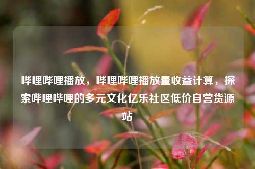 哔哩哔哩播放，哔哩哔哩播放量收益计算，探索哔哩哔哩的多元文化亿乐社区低价自营货源站  第1张