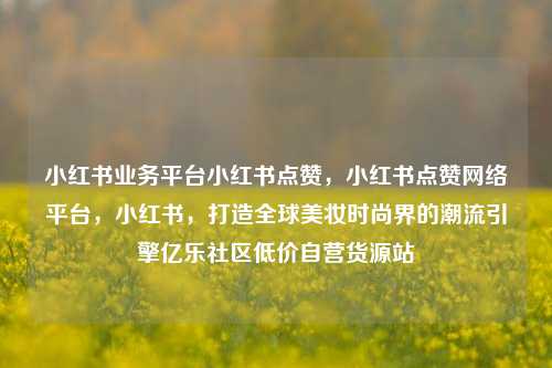 小红书业务平台小红书点赞，小红书点赞网络平台，小红书，打造全球美妆时尚界的潮流引擎亿乐社区低价自营货源站  第1张