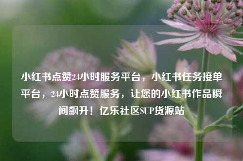 小红书点赞24小时服务平台，小红书任务接单平台，24小时点赞服务	，让您的小红书作品瞬间飙升！亿乐社区SUP货源站  第1张