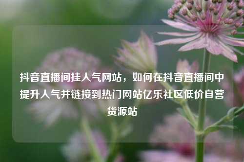 抖音直播间挂人气网站	，如何在抖音直播间中提升人气并链接到热门网站亿乐社区低价自营货源站  第1张