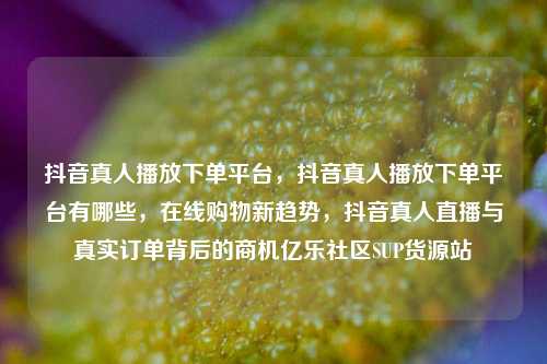 抖音真人播放下单平台，抖音真人播放下单平台有哪些，在线购物新趋势，抖音真人直播与真实订单背后的商机亿乐社区SUP货源站  第1张